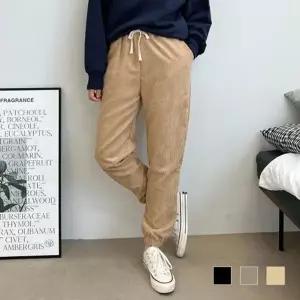 면바지 코디 빅사이즈 스판 배기바지 세미 여자바지