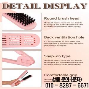 V자형 멧돼지털 헤어 브러시   고온 저항성 정전기 방지 컬링 빗 매끄러운 스타일을 위한 스트레이트닝 도