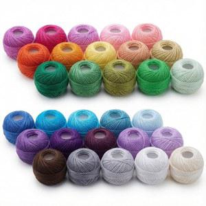 Maasechs 30볼 진주 코튼 실 사이즈 8 크로셰 세트, 크로셰용 부드러운 롱 스테이플 머서라이즈 면사, 크로스 스티치, 핸드 자수, 우정 팔찌 DIY 공예품(무지개 색상)