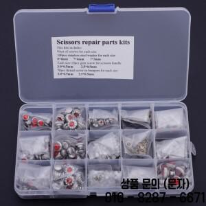 전문 이발사 가위 액세서리 1 세트 라인 석이있는 베어링 나사 3 크기 헤어 용 금속 워시 및 범퍼