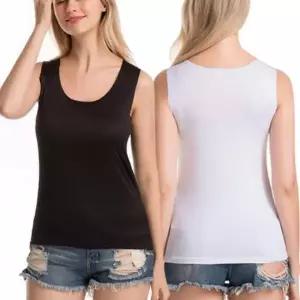 여성 데일리 라운드넥 나시 무지 쿨링 이너웨어 티셔츠 여름 기본