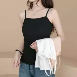 데일리 기본 슬림핏 끈나시 캐미솔 민소매 레이어드 검정 이너웨어