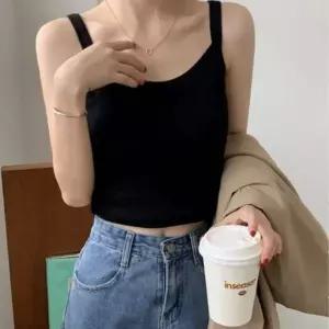 심플핏 캡내장 나시 이너웨어 탑 브라탑 일체형 슬리브리스 런닝