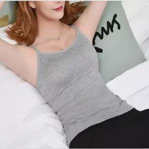 편안한 브라캡 나시 끈나시 이너웨어 여성 데일리 탱크탑 캡내장