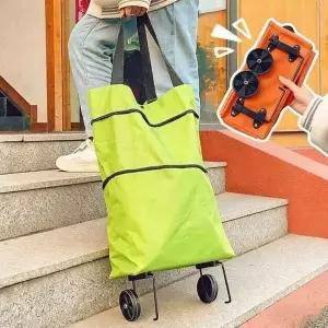 [RIZPICK]이동식 쇼핑 카트 접이식 바퀴 달린 장바구니 캐리어