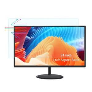 24인치 블루라이트 차단 스크린 보호 필름 16:9 모니터용 HD 클리어 호환 눈부심 방지 필터 데스크탑 PC 디