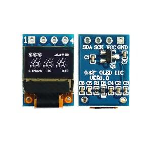 0.42인치 흰색 OLED 디스플레이 모듈 SSD1306 72x40 해상도 I2C 4핀 Arduino용 COG 단색 화면