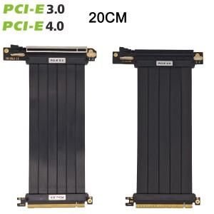 PCIe 4.0 x16 라이저 케이블 더블 리버스 그래픽 카드 연장 코드 은도금 PCI-E Gen4 32GBS GPU ITX PC 커넥