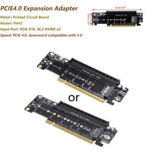 PCIE4.0 채널  확장 어댑터 PCI-Express x16-x8 + 분배기 카드 2 NVMex 입력 포트 40JB