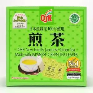 OSK 센차 녹차 제 순하고 상쾌한 맛 핫 또는 콜드 브루 무설탕 및 제로 칼로리의 일본산 백 50팩