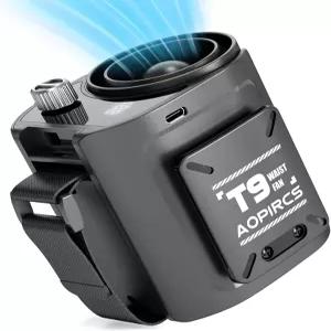 휴대용 허리 팬 - 9000mAh 벨트 터보 MAX 40시간 근무 12 000RPM 강력한 공기 흐름 셔츠 199개의 속도 설정