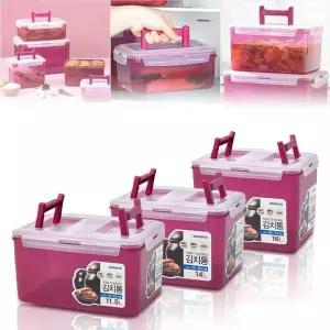 [골드스마일]냉장고 대형 김장 김치통 쌀 곡물 보관 양손잡이 밀폐 사각