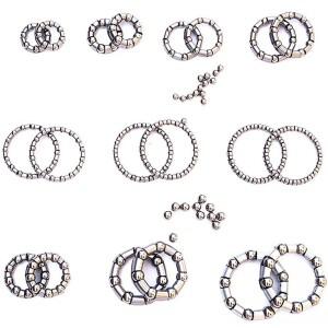 도로 자전거 헤드셋 하단 브래킷 액슬 볼 베어링 리테이너 탄소강 허브 크랭크 포크 교체  시리즈 부품