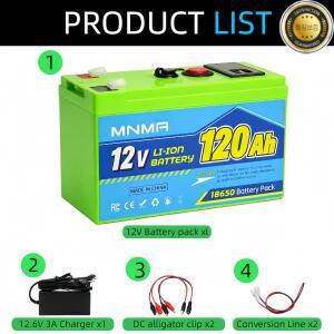 12V 120Ah 리튬 18650 딥 사이클 충전식 배터리 | 2500-7000개의 수명주기 및 10년 내장형 BMS