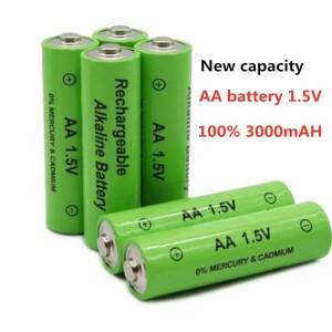 AA 배터리 3000mAh 충전식 NI-MH 1.5V 시계 마우스 컴퓨터 장난감 등용