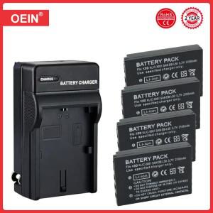 KLIC-5001 DB-L50 배터리 및 충전기 산요 코닥 P850 Z760 DX7590 DX7630 줌 DMX-FH1 FH11 HD1000 용 4개