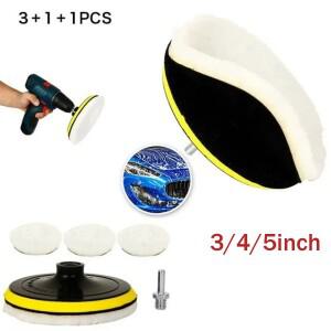 5개입 4인치 플로킹 샌딩 디스크 훅앤루프 백킹 버핑 패드 전동 드릴 광택기용 폴리싱 휠