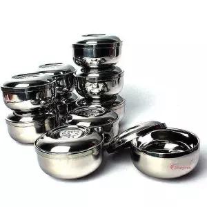 업소용 식당용 이중 10세트 스텐인레스 합식기 밥그릇 업소용식pqr471