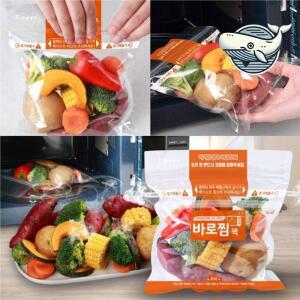 조리팩 요리팩 건강 전자렌지 비닐백 자취요리 찜요리 야채 샐러드 냉동밥보관용기 찜팩