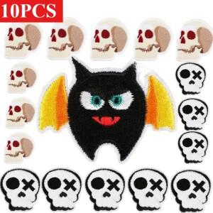 1023개 도매 묘한 분위기의 유령 유적지 미라 패치 자수 DIY 천 스티커 배지 다림질용 청바지망토