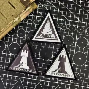 IR Arknights 로드 아일랜드 후크 & 루프 옷 만화 반사 빛 사기 배지 패치 장식 의류 및 모자