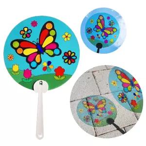 투명 썬캐쳐 부채  5세트  봄 여름 나비 부채만들기