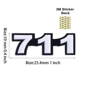 711 휴대폰 3M 스티커 배지 금속 핀 브로치