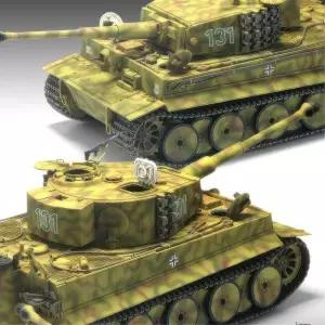 프라모델 밀리터리 독일 중기 타이거탱크 I 중전차 미니어쳐 완구