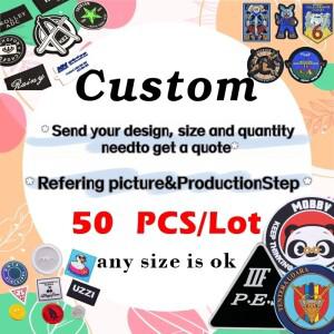 만화 스타일 폴리염화비닐 패치 맞춤형 고무 배지 실리콘 로고 의류 최소 주문 수량: 50개