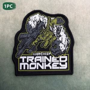 전술 고릴라 자수 패치 배지, 의류, 배낭, 모자, 조끼 등에 빠르게 부착 가능한 스티커에 적합한 모랄