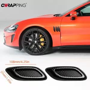 본넷덕트 후드 에어덕트 2/6개 에어 그릴 보닛 벤트 자동차 에어레이터 장식용 흡입구 사이드 플로우 데칼