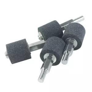 L uo ke 4개 장착 연삭석 - 1/4인치 생크 1인치 x 실린더 모양 회전 공구 드릴 그라인더(25mm)용 연마 휠