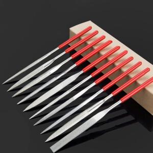 새로운 세일 10개 니들 파일 세트 3x140mm 미니 키트 석재 유리 금속 조각 공예 수공구