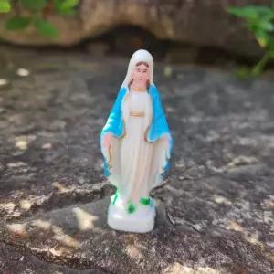 파란 망토 흰옷 성인 기도 신앙 가톨릭 인테리어 소품 책상 선반 미니 조각상