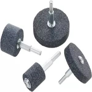 HONGUIS 4개 장착 연삭 돌 1/4인치 섕크 정렬된 형태의 회전 도구용 연마 휠 드릴 그라인더용