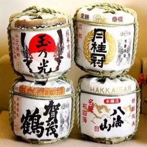 일본식 술통 대형 사케통 라멘집 소품 장식용 백학 스시집 인테리어 도구