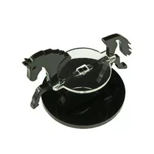 LITKO 말 캐릭터 마운트 | 롤 플레잉 게임 DND 패스파인더와 호환 (40mm 원형 베이스 블랙) 899825