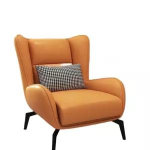 라운지 윙체어 1인용 가죽 암체어 엔틱 거실 카페 북유럽 모던 휴식용