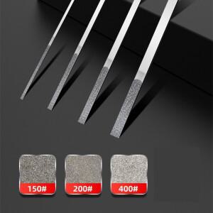 다이아몬드 연마 파일 세트 12개 CF-400 초박형 평면 DIY 수공구 180mm 그릿 150 # 200 400 금속 세라믹용