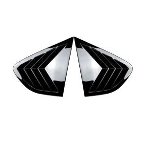 X4 F26 2014 2015 2016 2017 2018용 LUNBFFF 카 윈도우 루버, 셔터 리어 윈도우 카 스티커 외부 수정 액세서리 카 벤트 블라인드, 피아노 블랙