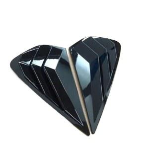 IBDLCXUOP 자동차 리어 윈도우 쿼터 루버 커버, 기아/포르테 K3 2019- 외부 측면 통풍구 셔터 트림 스쿱 글로스 블랙 지원