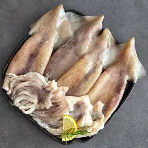 자연산 통오징어 손질오징어 급냉 2미400g x2팩(4미)