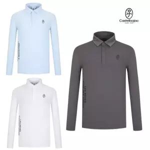 [하프클럽/기타]까스텔바작 골프 남자 여름 등판 메쉬 기능성 냉감 긴팔 티