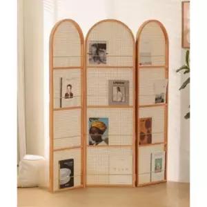 우드 파티션 라탄 가림막 원목 칸막이 공간분리 카페 인테리어 나무 스크린 주방용