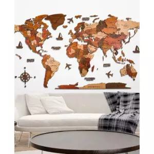 벽면 세계지도 입체 3d 장식품 거실 사무실 코르크 나무 공간 인테리어 꾸미기