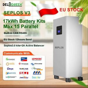 EU 재고 Seplos 3.0 키트 Lifepo4 48V 280AH 16kWh 2A 액티브 밸런서 CAN RS485 세금 무료 15KWH 가정용 DI