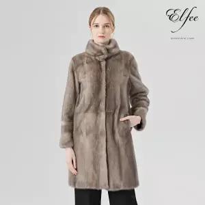 [롯데백화점]진도모피 스킨 온 스킨 유색 밍크 휘메일 코트(K9W3EC24_)