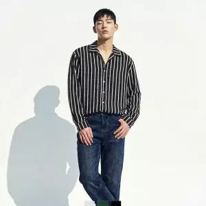 [모로엠]스트라이프 오픈카라 루즈핏 남성 셔츠 DMG SHA Q4533411_P420292274