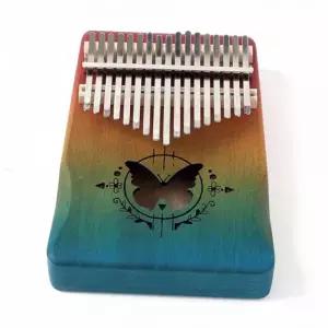 어쿠스틱 마호가니 칼림바 무지개 나비 칼림바 입문용 취미용 17 음계