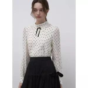 [백화점 정품] 잇미샤 도트 타이 블라우스 ITQ3WBL760C